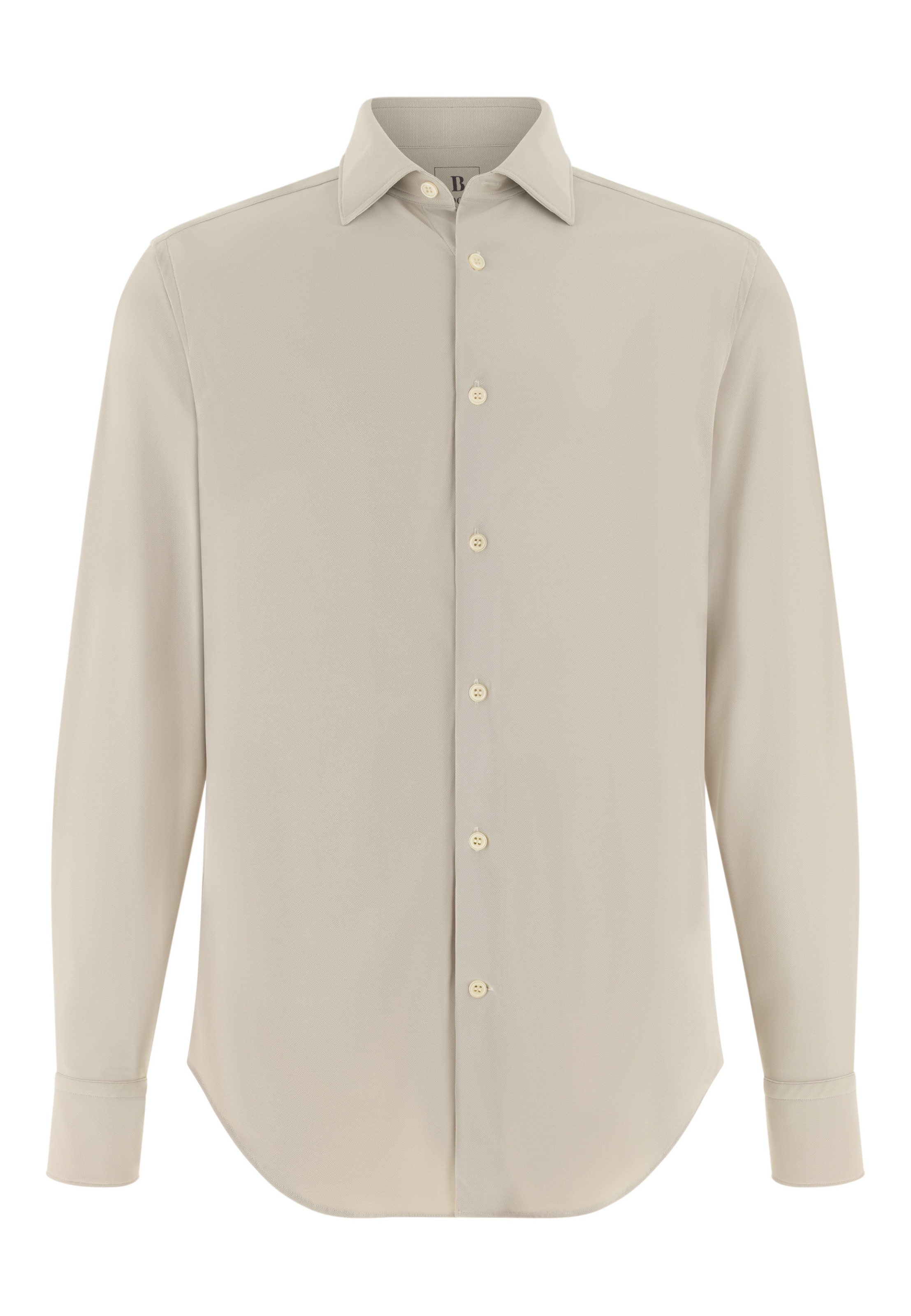 Boggi Milano Regular Fit Hemd in Beige: Vorderseite