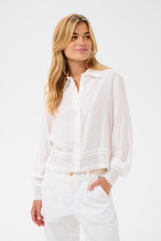 Cream Bluse 'CRFloriza' i hvid: forside
