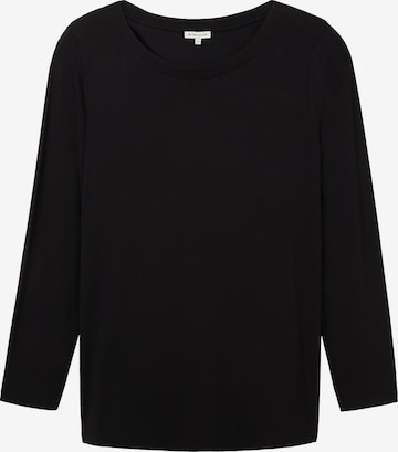 Tom Tailor Women + Shirt in Zwart: voorkant