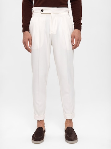 Antioch Regular Trousers with creases in White: front