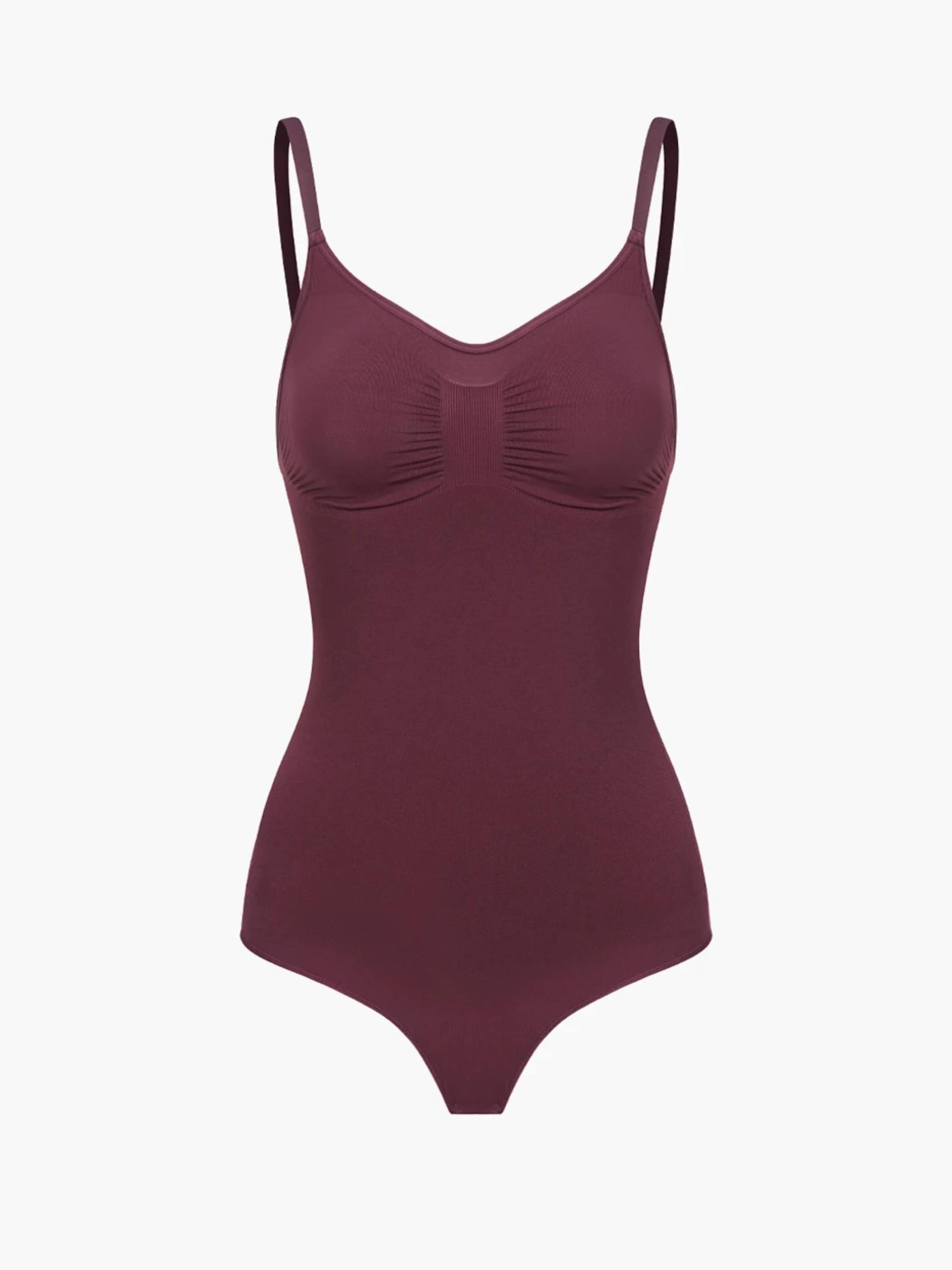 cfab - Body moldeador 'Sculpting Shapewear mit String' en rojo: frente