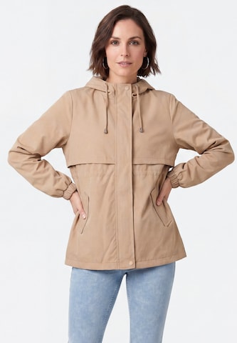Usha - Parka meia-estação em bege: frente