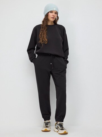 Effilé Pantalon No Matter What en noir : devant