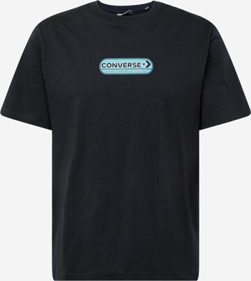 CONVERSE - Camisa 'CLASSIC SKATEBOARDING' em preto: frente