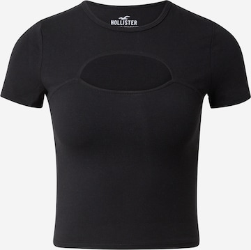 HOLLISTER Tričko – černá: přední strana