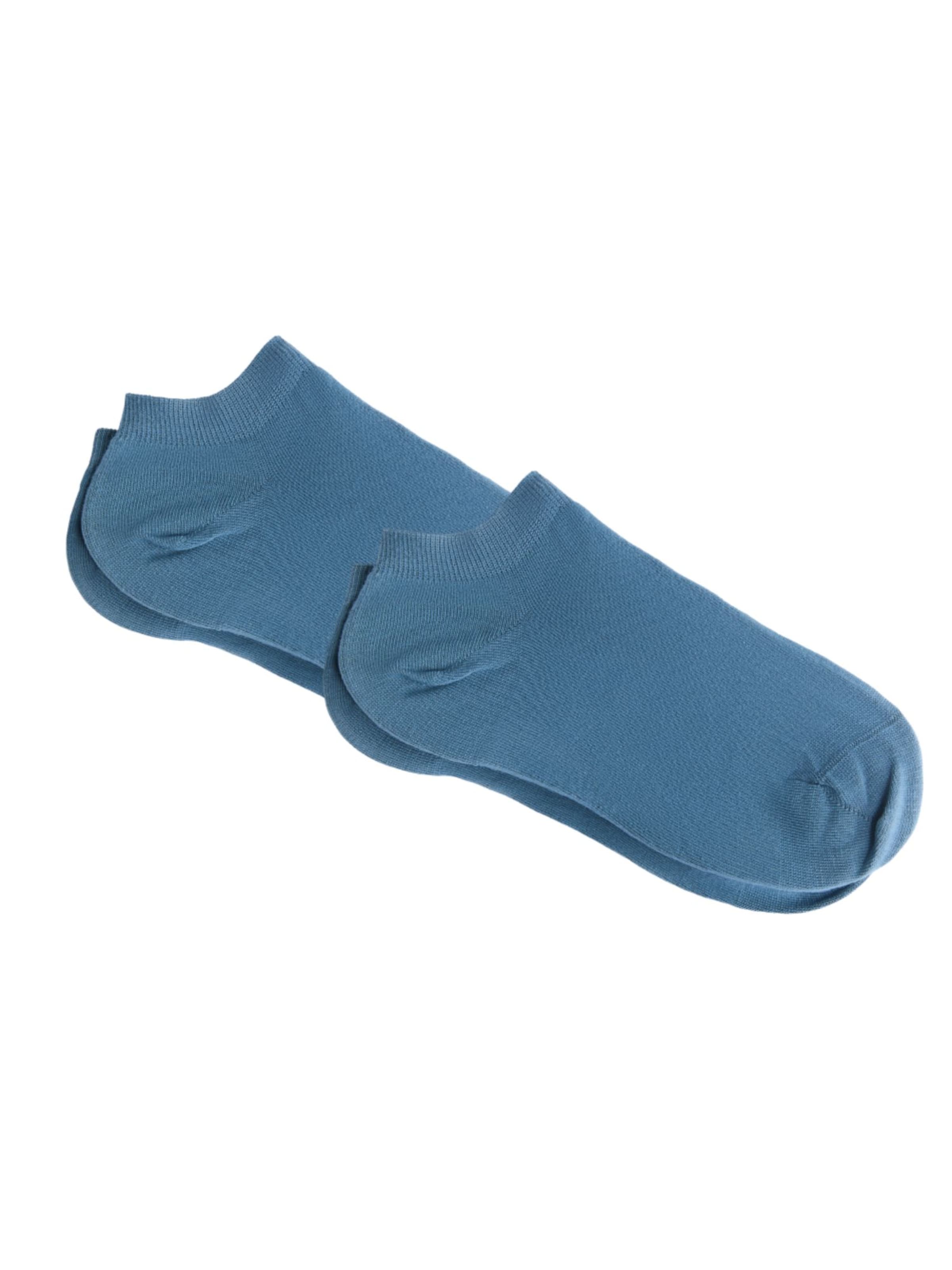 Albero Natur Füßlinge 'Bio-Baumwoll-Sneakersocken Unisex - 2er Pack'‌‌‌‌‌‌‌‌‌ in Blau: Vorderseite