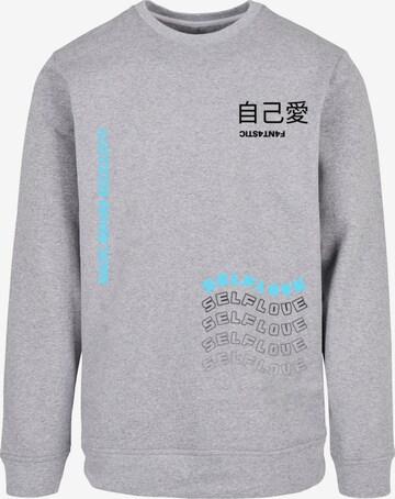 Sweat-shirt 'Self Love' F4NT4STIC en gris : devant