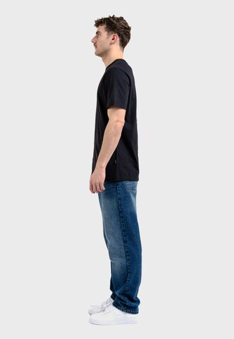 Oldskull T-Shirt 'ASIAN REBEL CAT KANJI GRAPHIC' in Schwarz