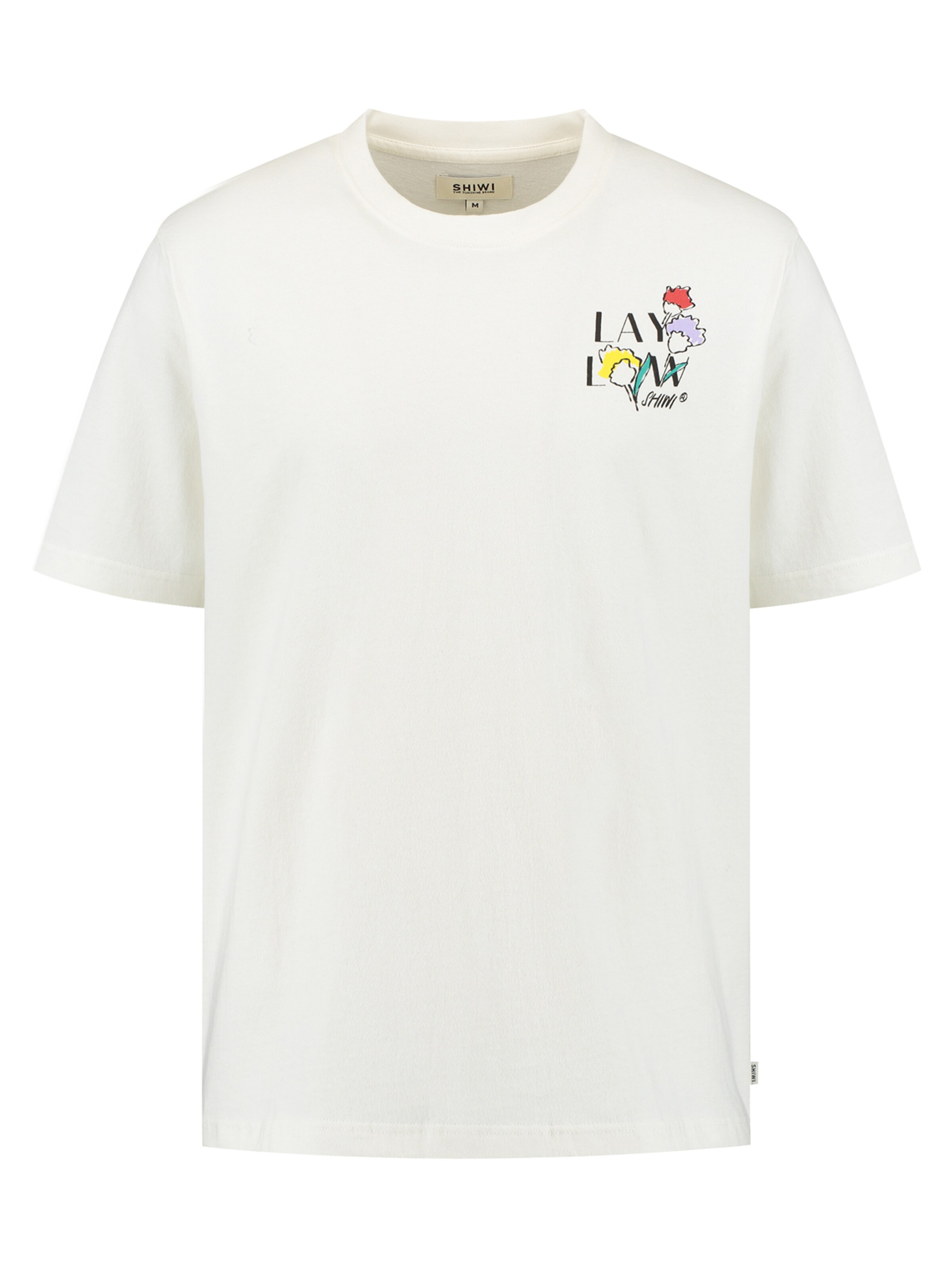 T-Shirt 'Finn Sketched Flowers' Shiwi en blanc : devant