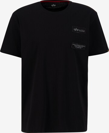 ALPHA INDUSTRIES T-Shirt in Schwarz: predná strana