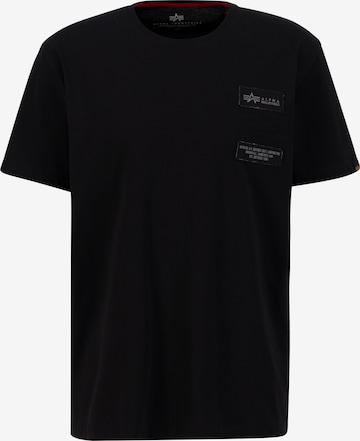 ALPHA INDUSTRIES Shirt in Zwart: voorkant