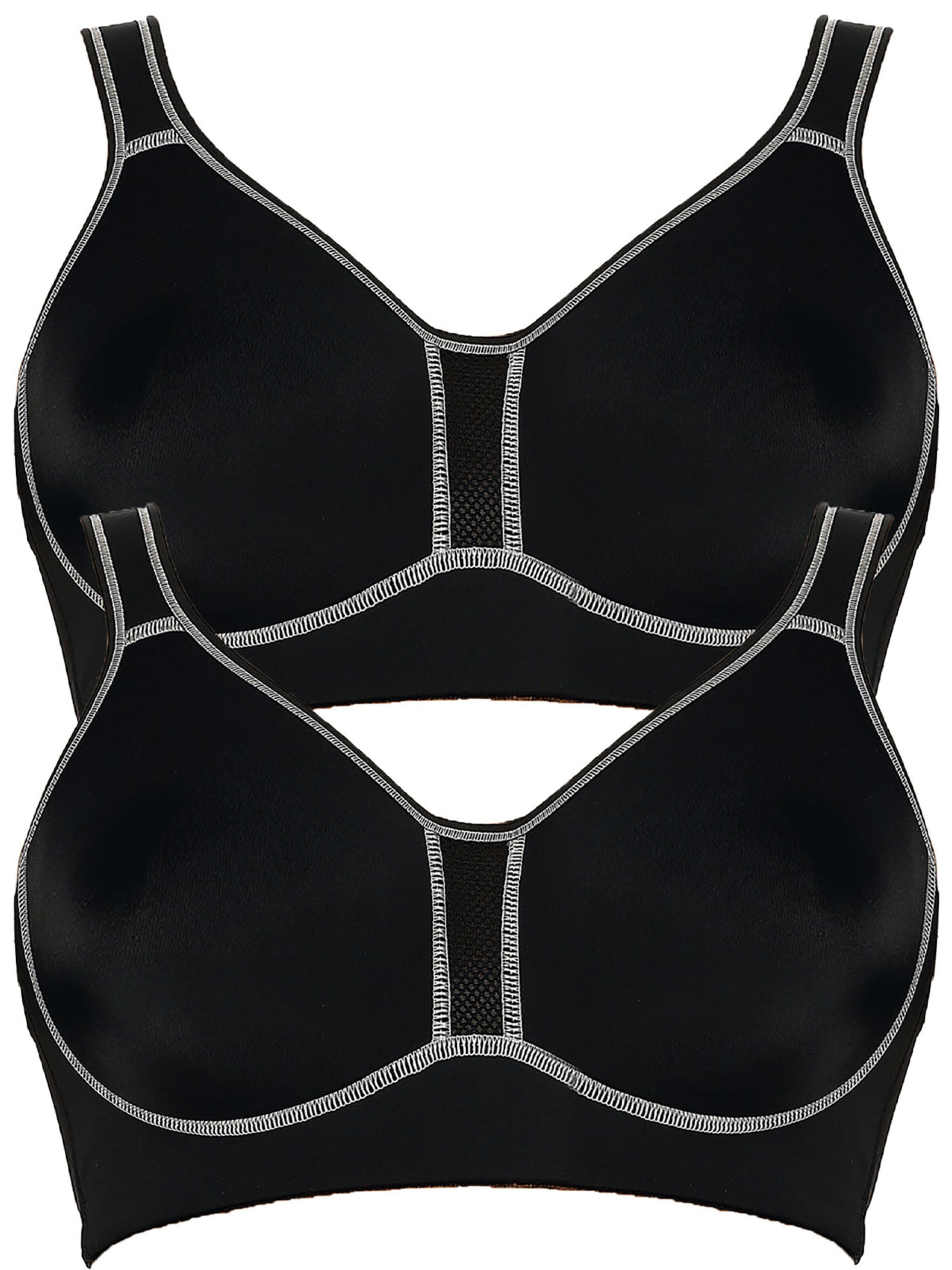 VIANIA Bra 'Performance' in Black: front