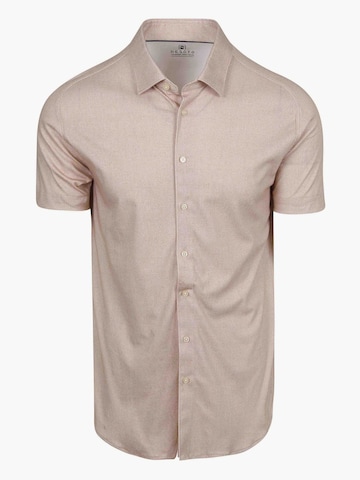 DESOTO Slim fit Button Up Shirt in Beige: front
