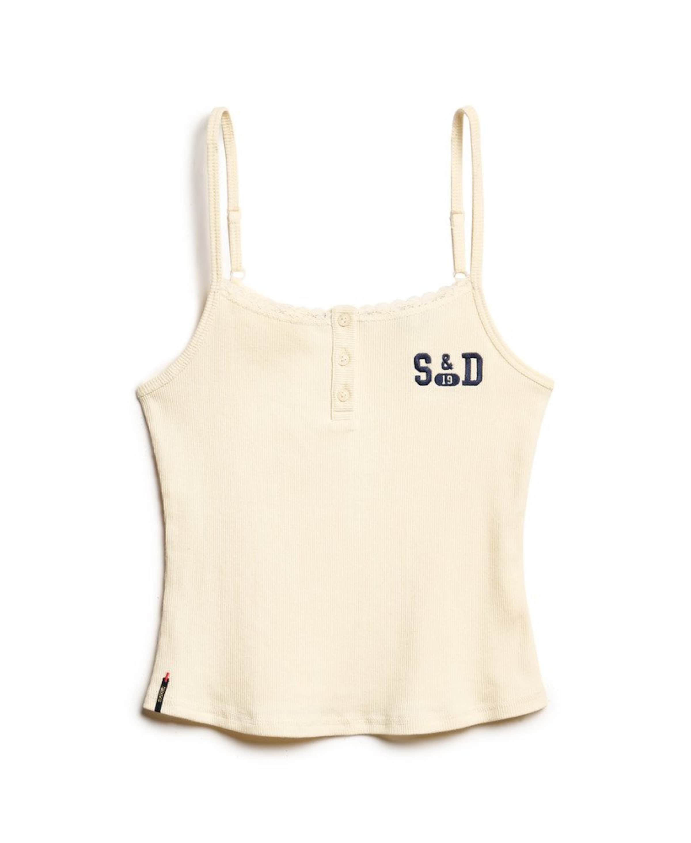 Superdry Top 'Athletic Essentials' w kolorze beżowy: przód