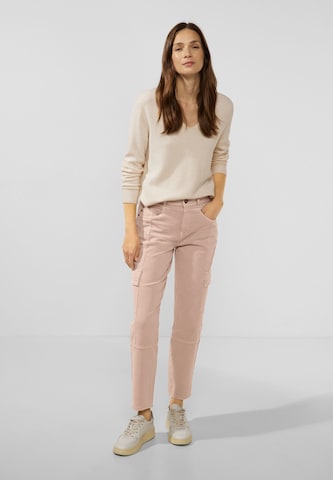 STREET ONE Regular Cargo Jeans in Pink