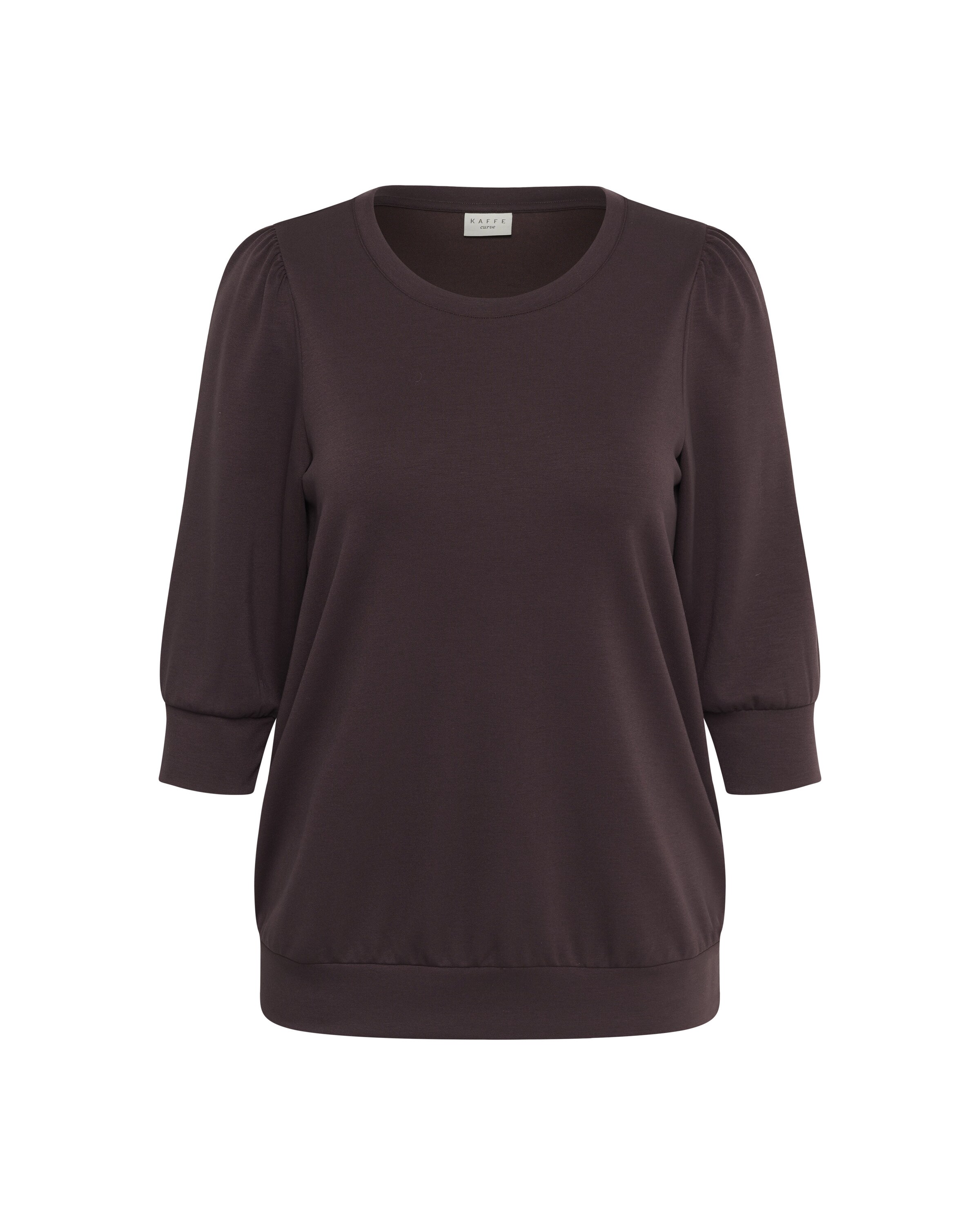 KAFFE CURVE Sweatshirt 'KCAnnia' in Braun: Vorderseite
