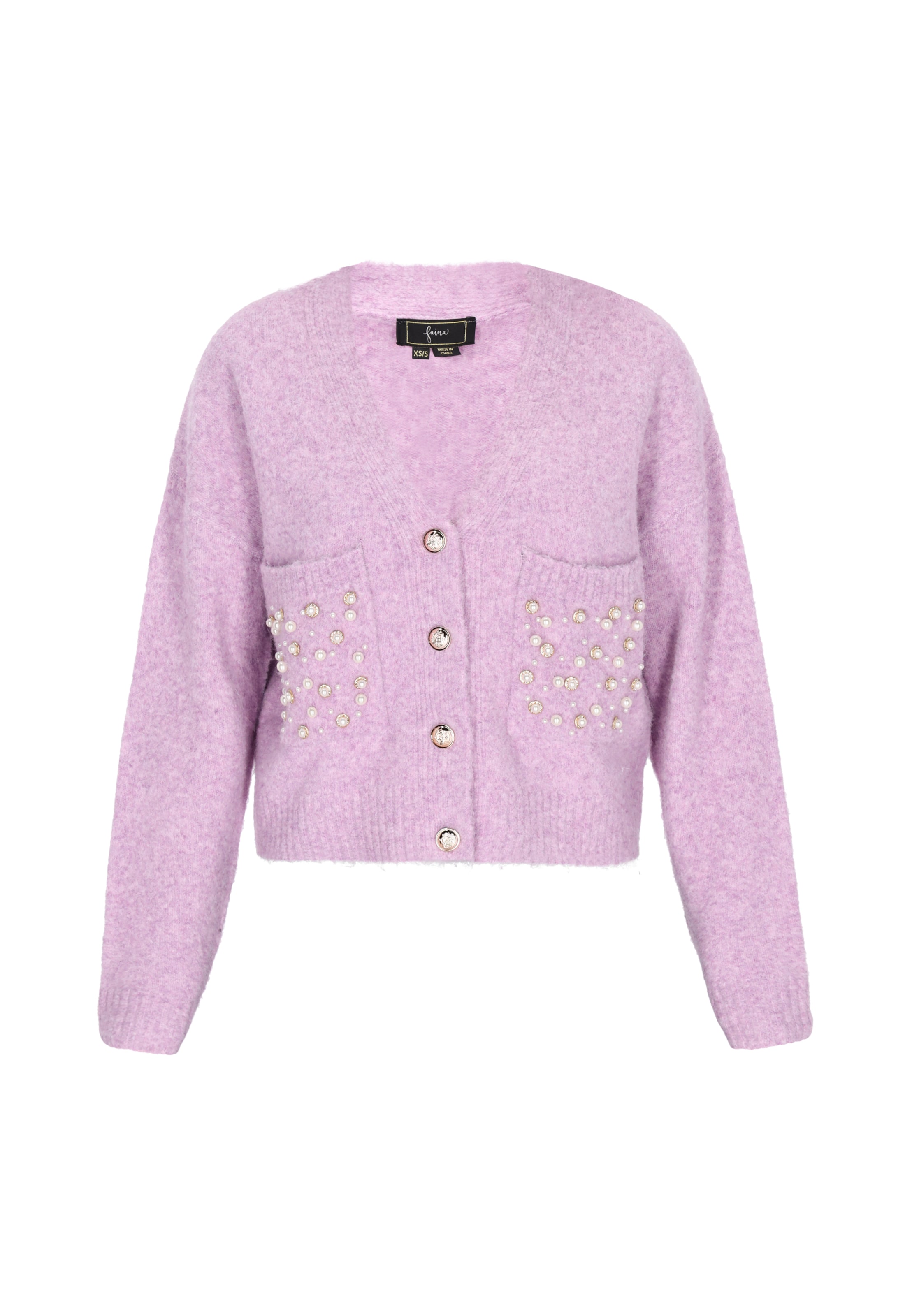 faina - Casaco de malha em roxo: frente