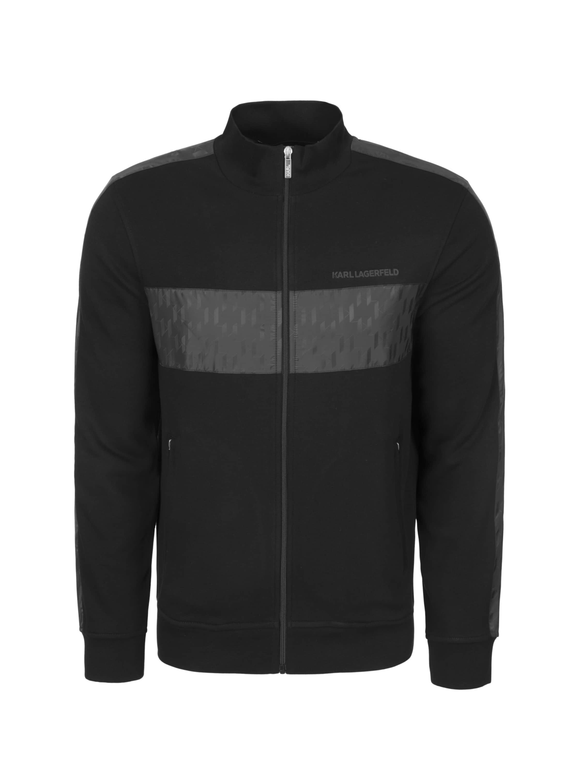 Karl Lagerfeld Sweatjacke in Schwarz: Vorderseite