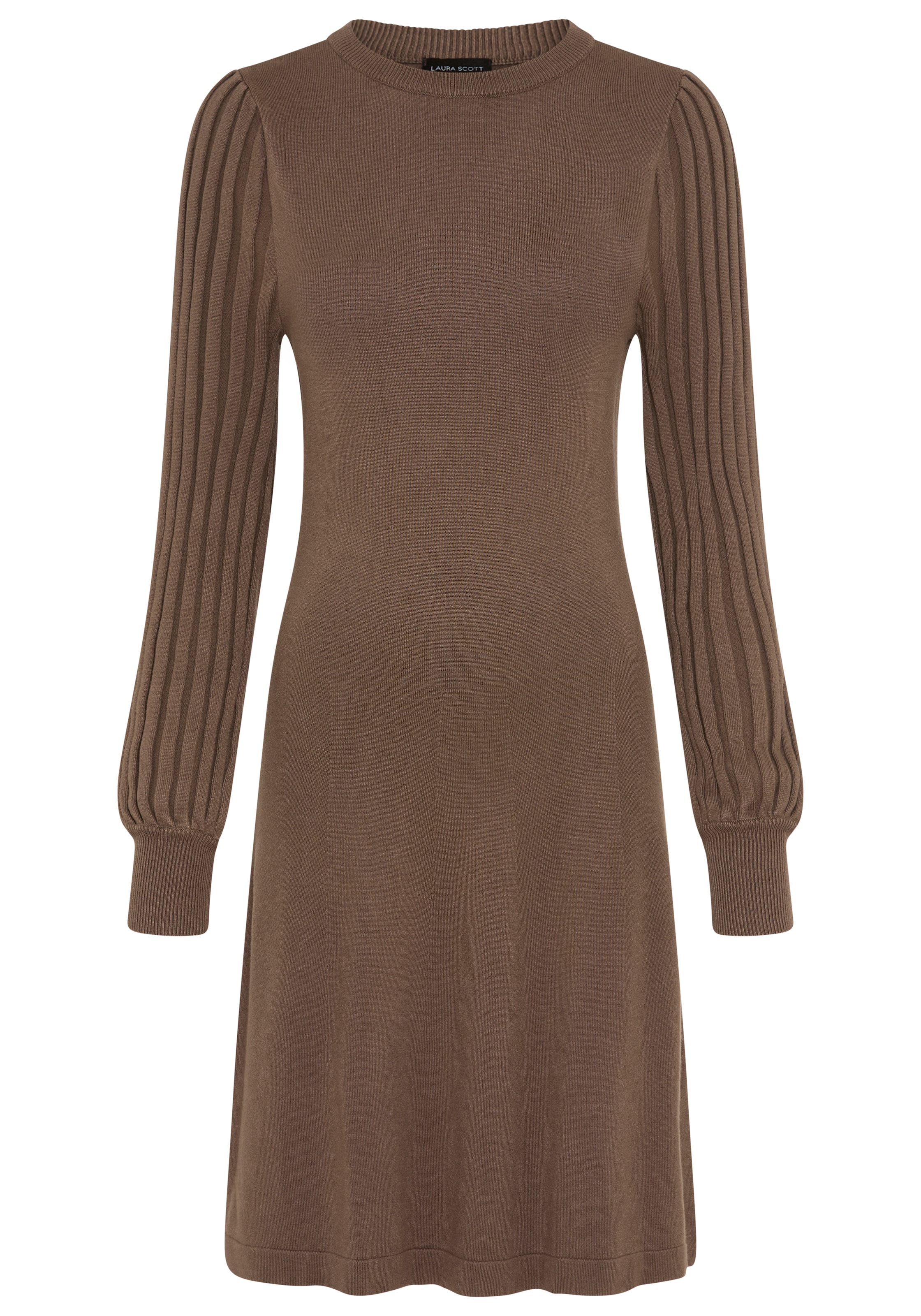 LAURA SCOTT Strickkleid in Braun: Vorderseite