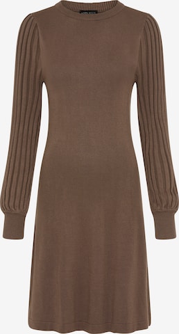 LAURA SCOTT Strickkleid in Braun: Vorderseite