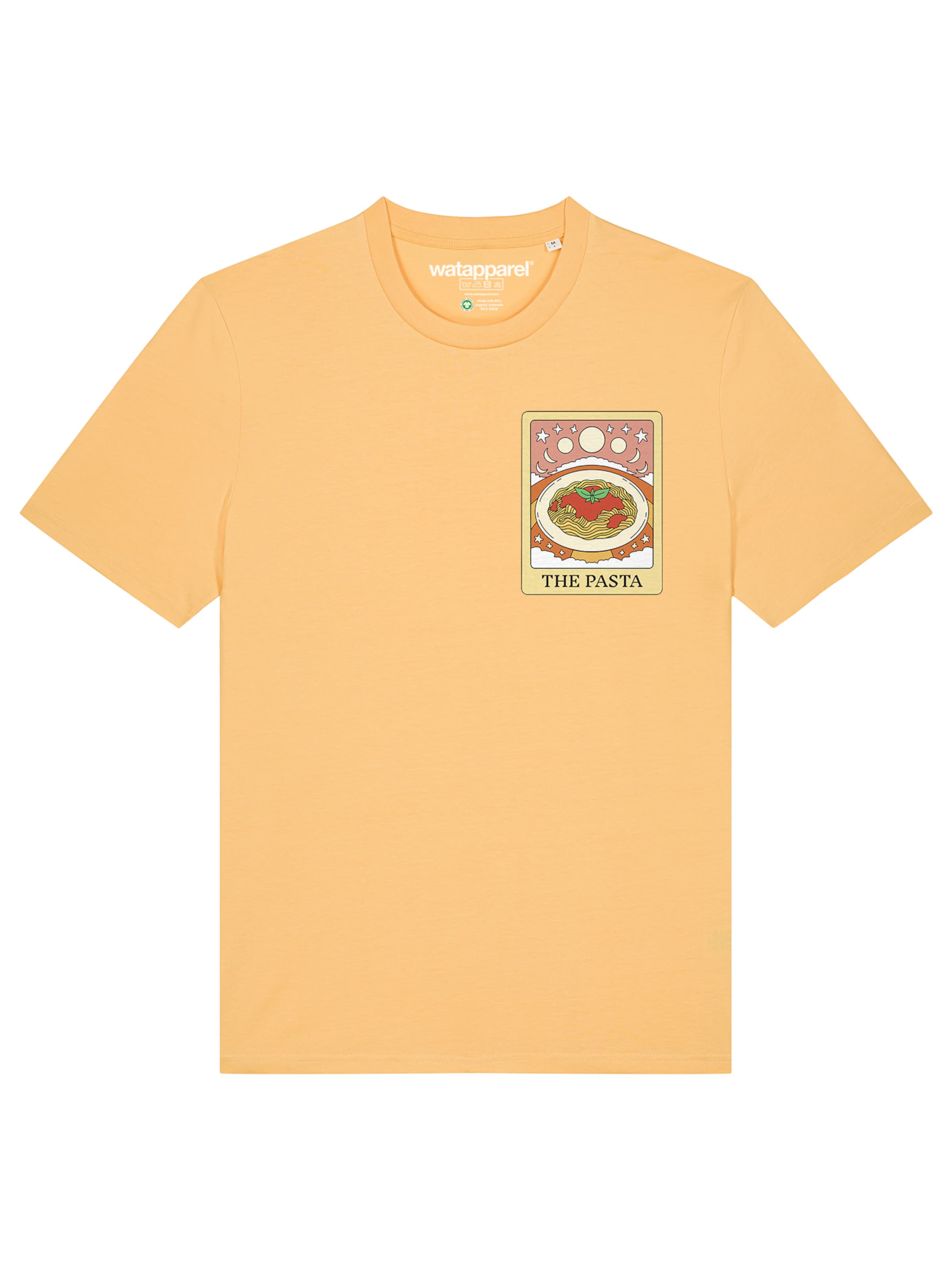 T-Shirt 'Tarot The Pasta' Watapparel en jaune : devant