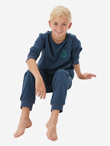 Pyjama ' Nightwear ' SCHIESSER en bleu : devant
