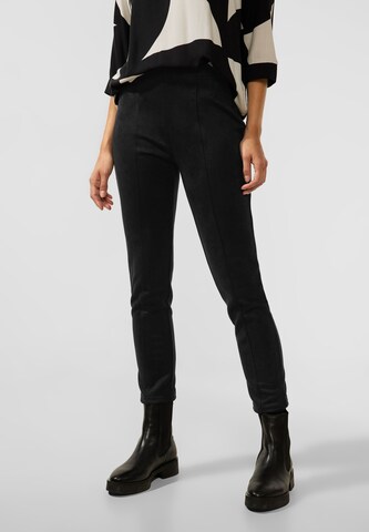 Skinny Pantalon 'Hope' STREET ONE en noir : devant