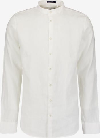 No Excess - Regular Fit Camisa 'Granddad' em branco: frente