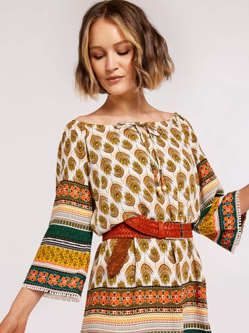 Robe d’été Apricot en mélange de couleurs