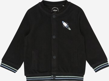 s.Oliver Sweat jacket in Black: front