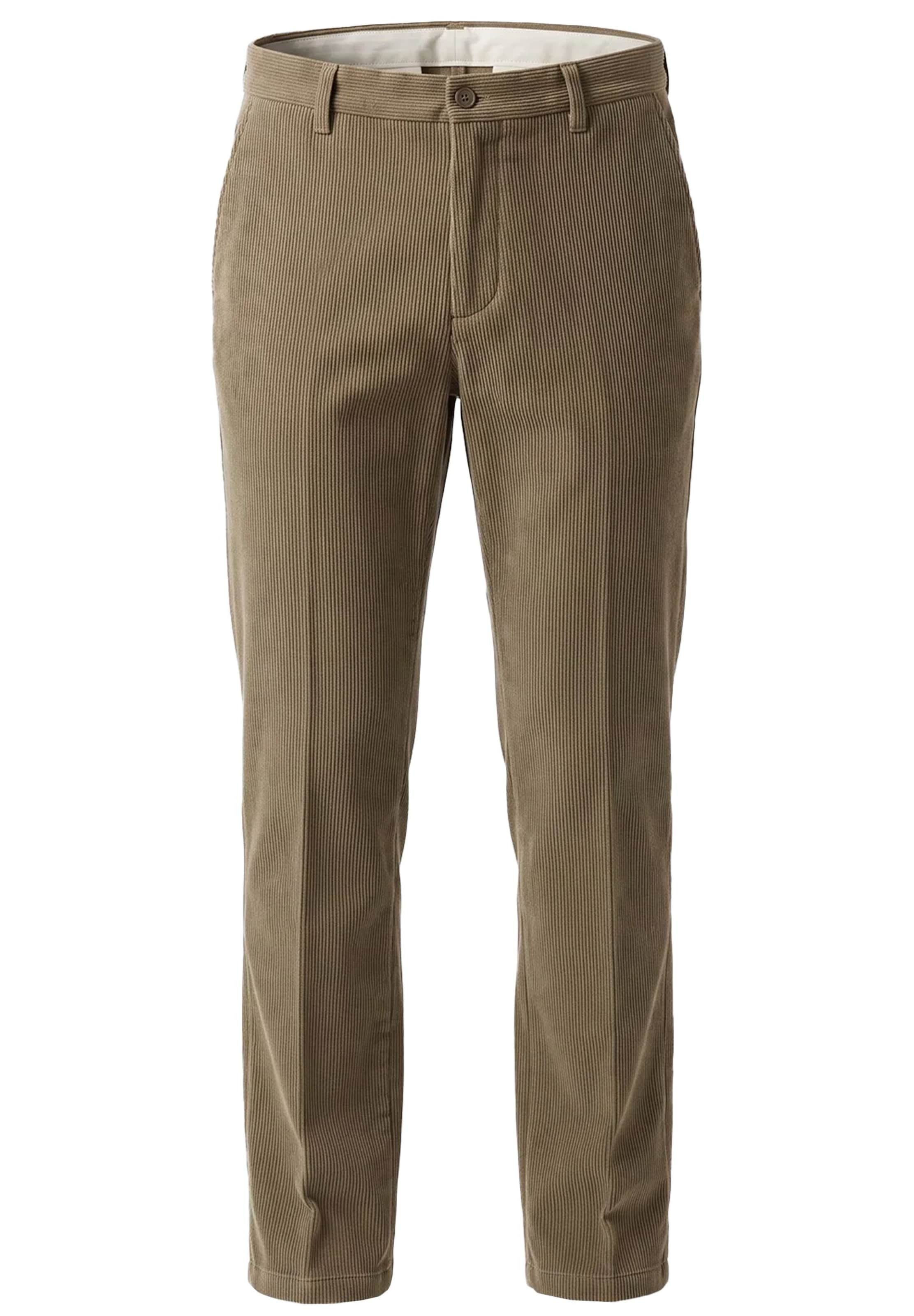 BOSS Tapered Chino Pants in Beige: front