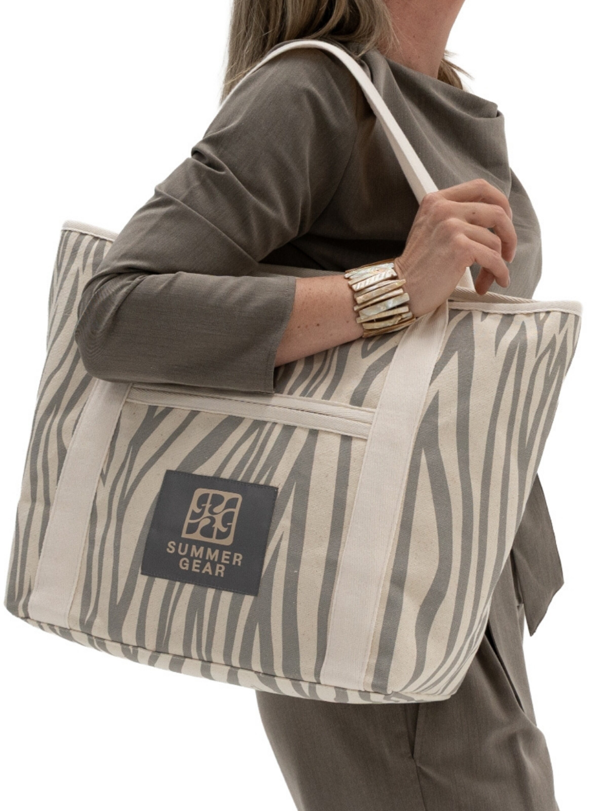 SummerGear Shopper 'Avalon' in Beige: voorkant