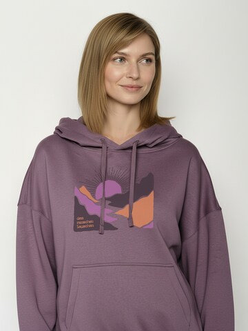 Sweat-shirt ' Mello River Sundown ' GREENBOMB en rouge
