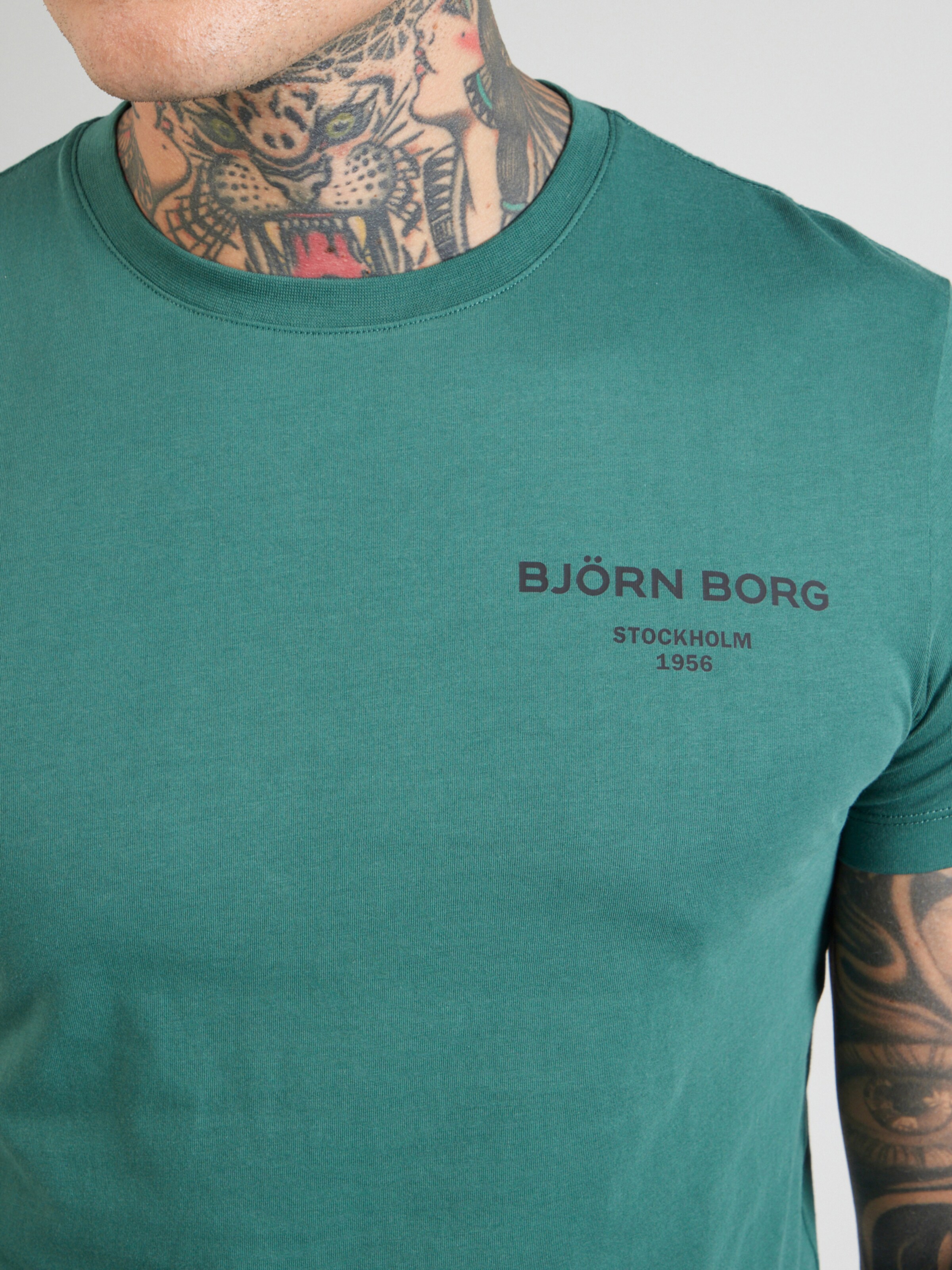 BJÖRN BORG Funkční tričko 'ESSENTIAL' - zelená