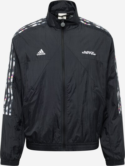 ADIDAS SPORTSWEAR Športna jakna 'TIRO' | temno siva / neonsko roza / črna / bela barva, Prikaz izdelka