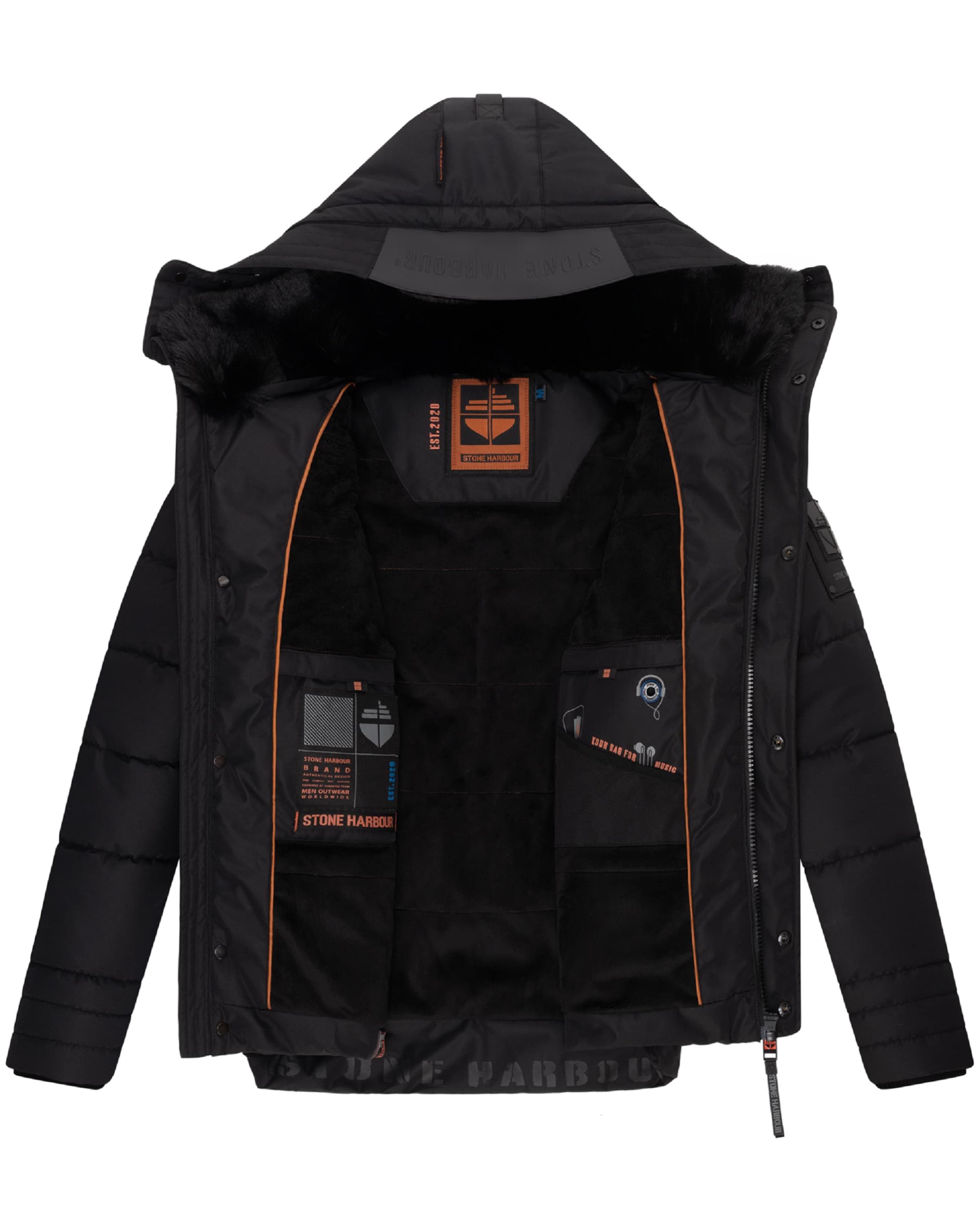 STONE HARBOUR Winter jacket 'Witaas' in Black