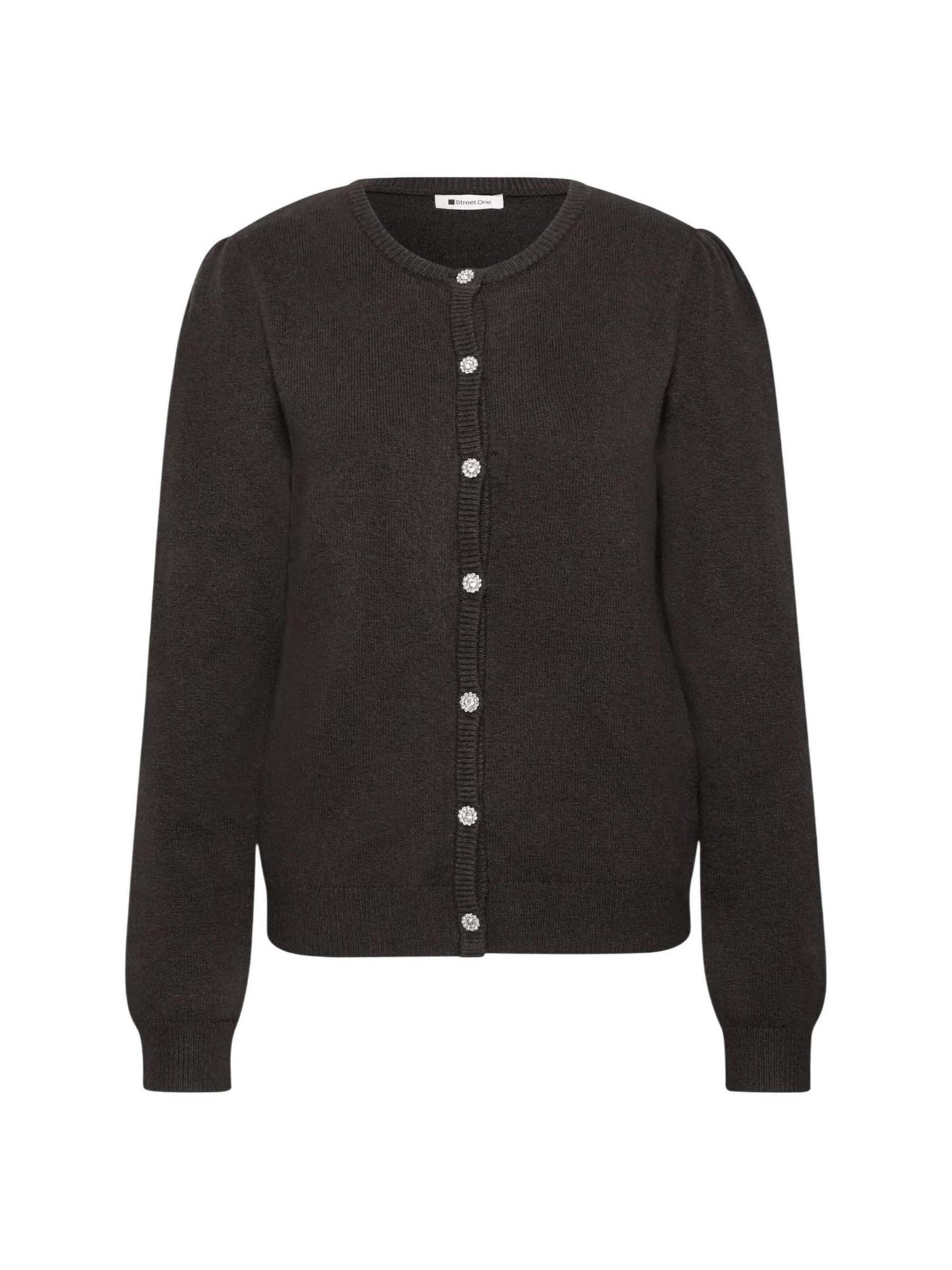 Giacchetta 'LTD QR_cosy roundneck cardi 254185' di STREET ONE in marrone: frontale