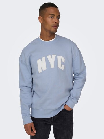 Only & Sons Sweatshirt i blå