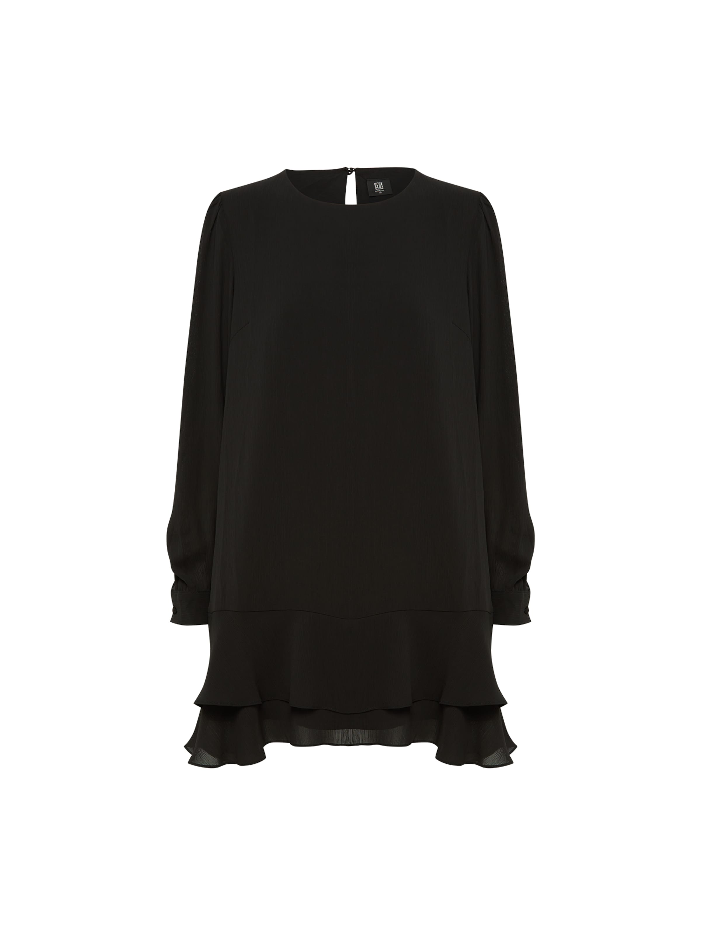 REUX Šaty 'XENA' - Čierna: predná strana