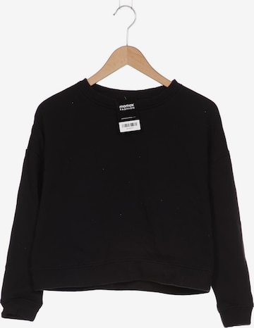 PIECES Sweatshirt & Zip-Up Hoodie in XS in Black: front