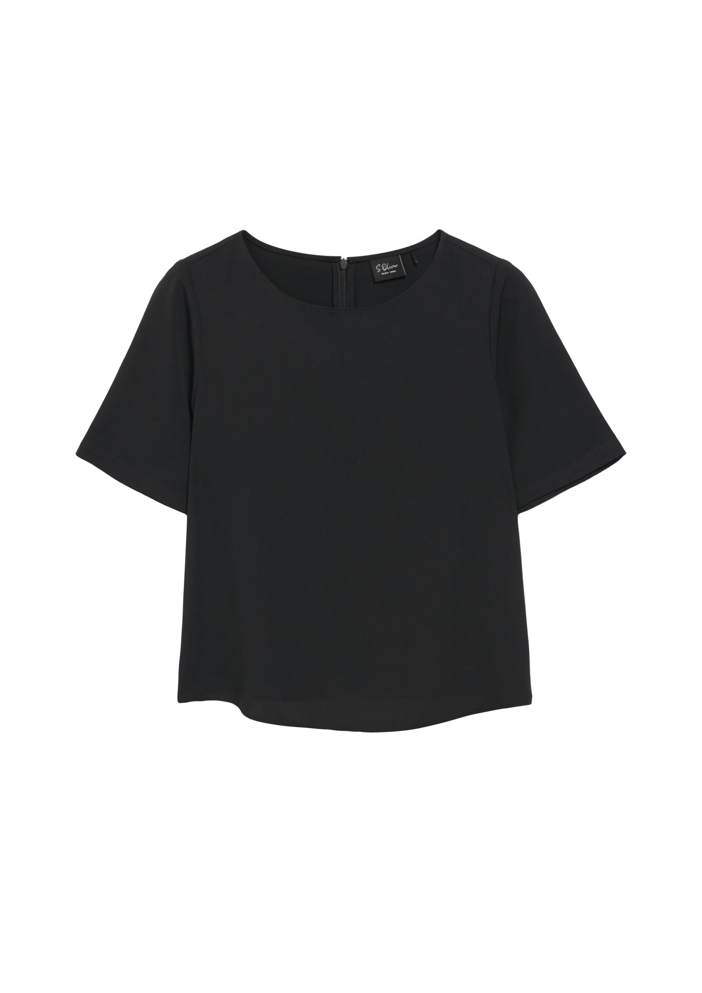 s.Oliver Blouse in Zwart: voorkant