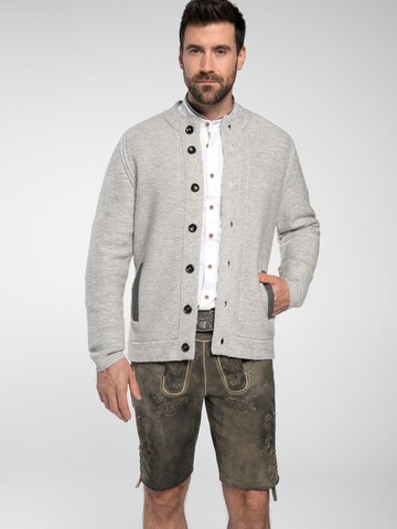 SPIETH & WENSKY Gebreid vest in Grijs: voorkant
