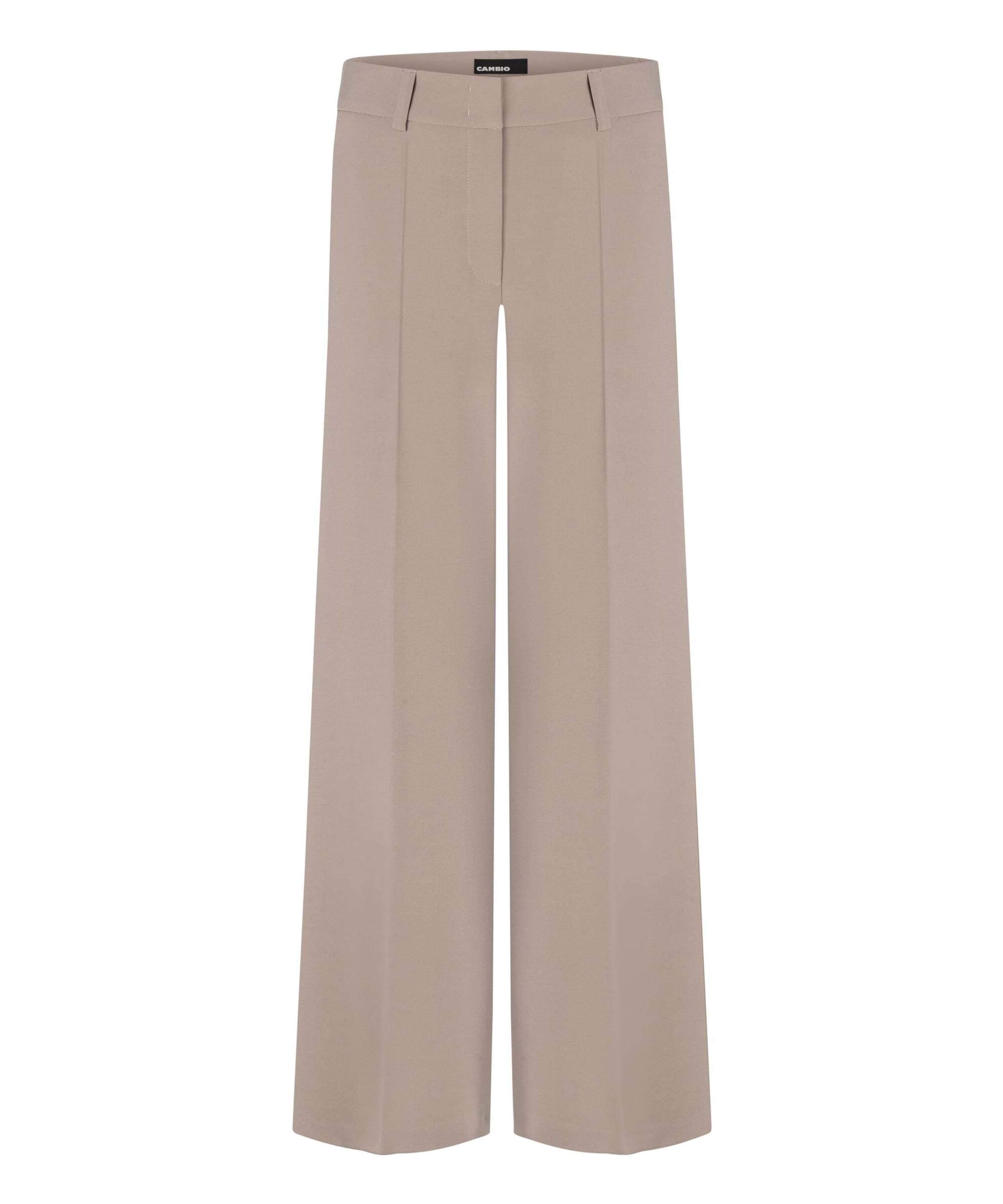 Cambio Wide leg Trousers with creases 'Amelie' in Beige: front