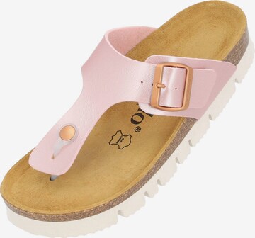 Palado T-Bar Sandals 'Kos' in Pink: front