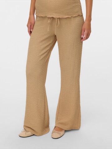 MAMALICIOUS - Pierna ancha Pantalón 'MLADINE' en beige: frente