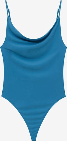 Pull&Bear Shirt body in Blauw: voorkant