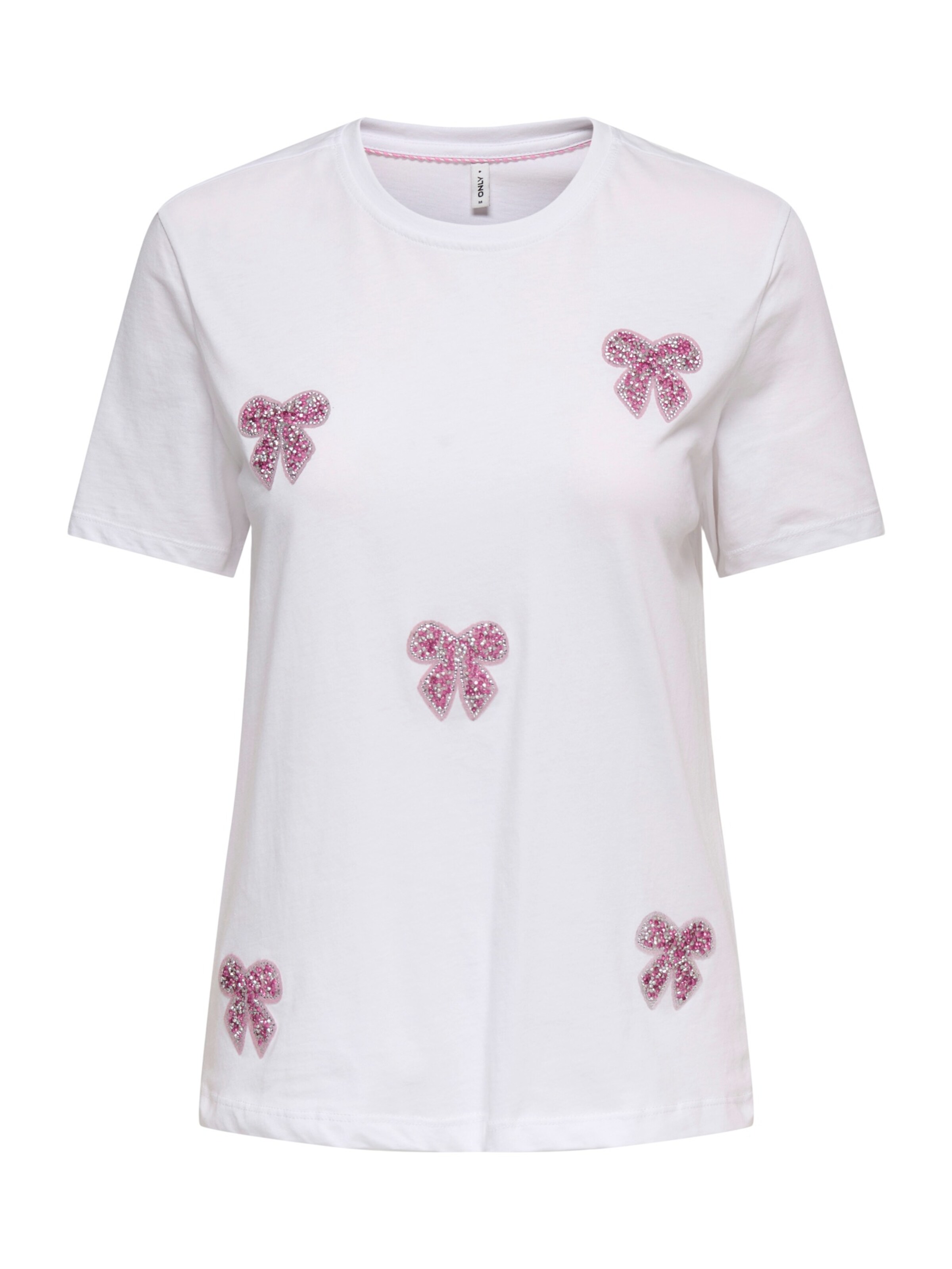 Maglietta 'ONLKITA' ONLY di colore rosa / rosé / argento / bianco, Visualizzazione prodotti