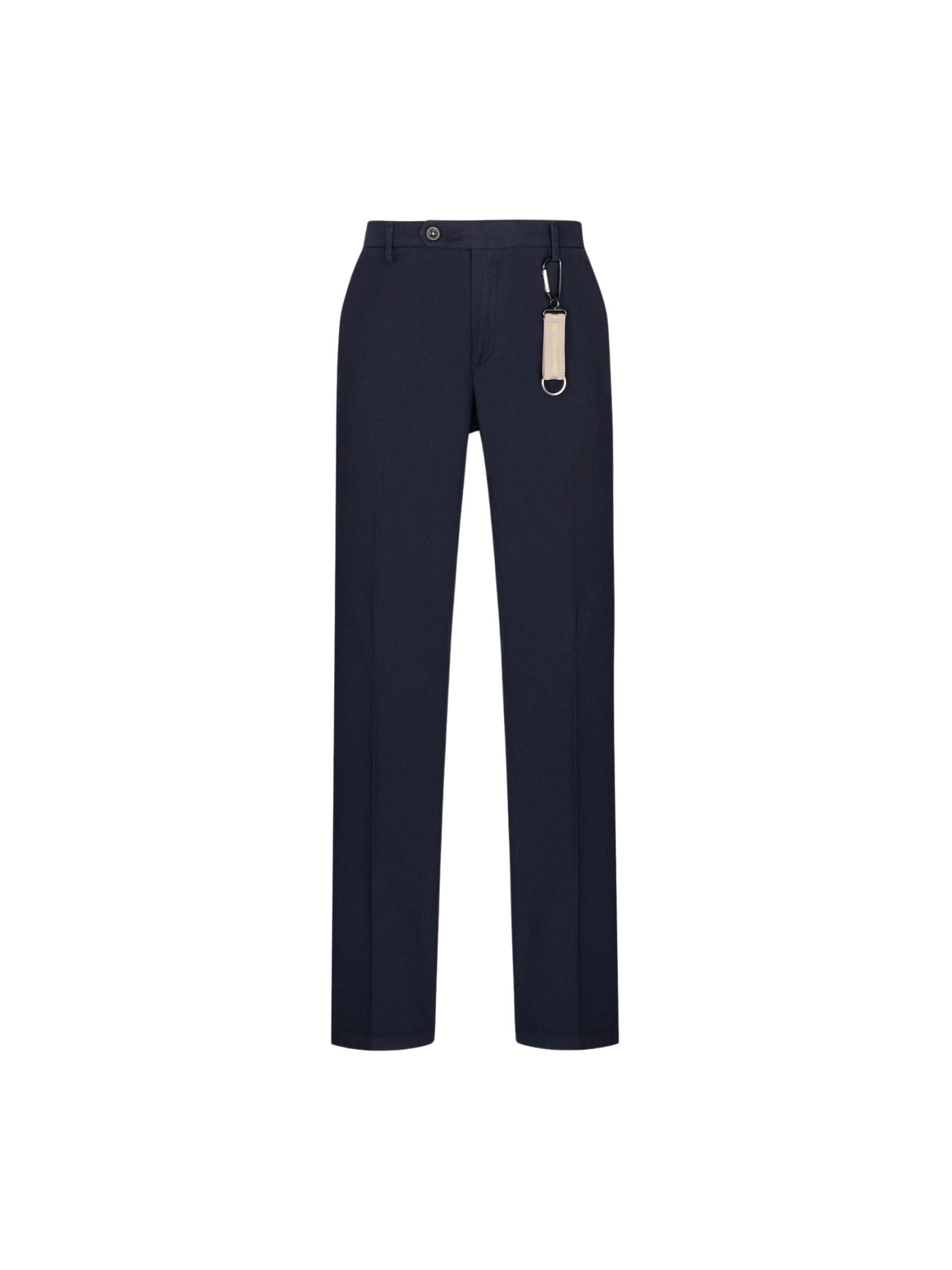 Manuel Ritz Regular Trousers with creases in Blue: front