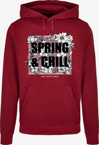 Merchcode Sweatshirt 'Spring And Chill' in Red: front
