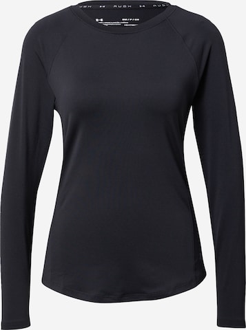 UNDER ARMOUR Functioneel shirt 'Rush' in Zwart: voorkant